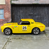 Loose Hot Wheels - Honda S800 RACING - Yellow and Red 25