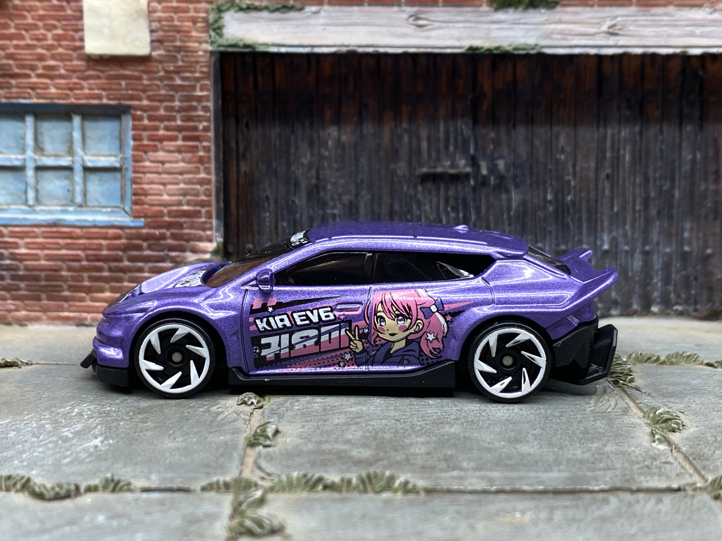 Loose Hot Wheels - Custom KIA EV6 - Purple Anime'