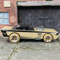 Loose Hot Wheels - Small Bloc Pine Wood Derby - Pine and Black