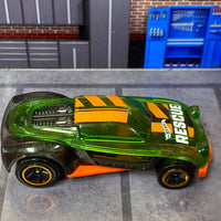 Loose Hot Wheels - Lightnin Bug - Green and Orange Rescue