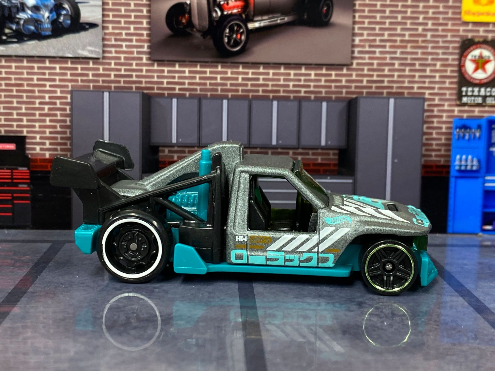 Loose Hot Wheels - LOLUX Hot Rod - Gray and Teal 68