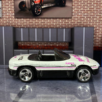 Loose Hot Wheels - Mazda MX-5 Miata - White and Pink Pang Racing