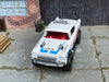 Custom Hot Wheels - Big Air Bel Air Chevy Bel Air - Whie and Blue - Red Mag Wheels - Off Road Rubber Tires