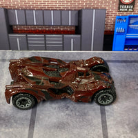 Loose Hot Wheels - Batman Batmobile Arkham Knight - Dark Red