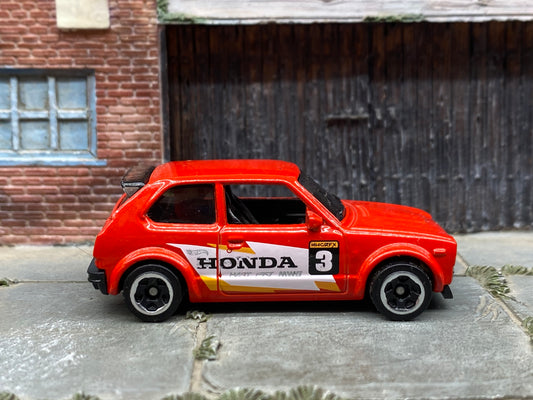 Loose Hot Wheels - 1973 Honda Civic Custom - Red