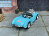 Custom Hot Wheels - 1958 Corvette - Blue - Chrome Steel Wheels - Rubber Tires