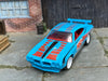 Custom Hot Wheels - 1970 Pontiac GTO Judge - Blue and Red MSD - White Mag Wheels - Rubber Tires