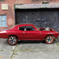 Loose Hot Wheels - 1970 Chevy Chevelle SS - Red and Silver