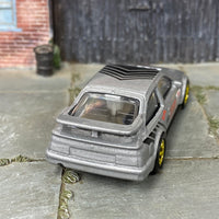 Custom Hot Wheels - 1987 Ford Sierra Cosworth - Silver and Black 87 - Gold Mag Wheels - Rubber Tires