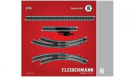 Fleischmann N Scale Station Set B Track Pack 9189