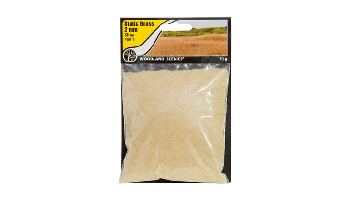 Woodland Scenics FS616 Straw Static Grass – 2mm, 70g