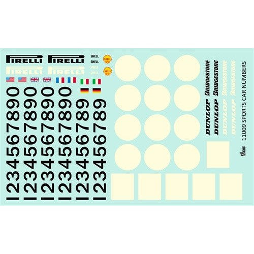 Gofer Racing Decals Sports Car Numbers Decal — exact product reference