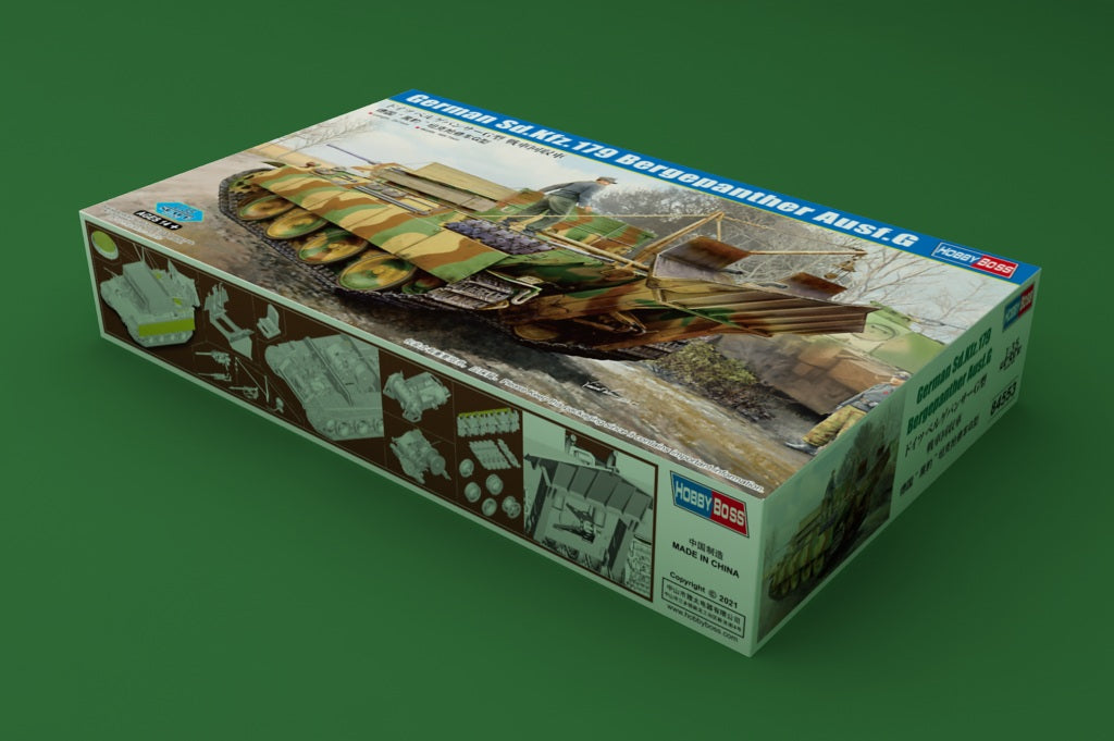 Hobby Boss 84553 1/35, retail kit box for Bergepanther Ausf.G