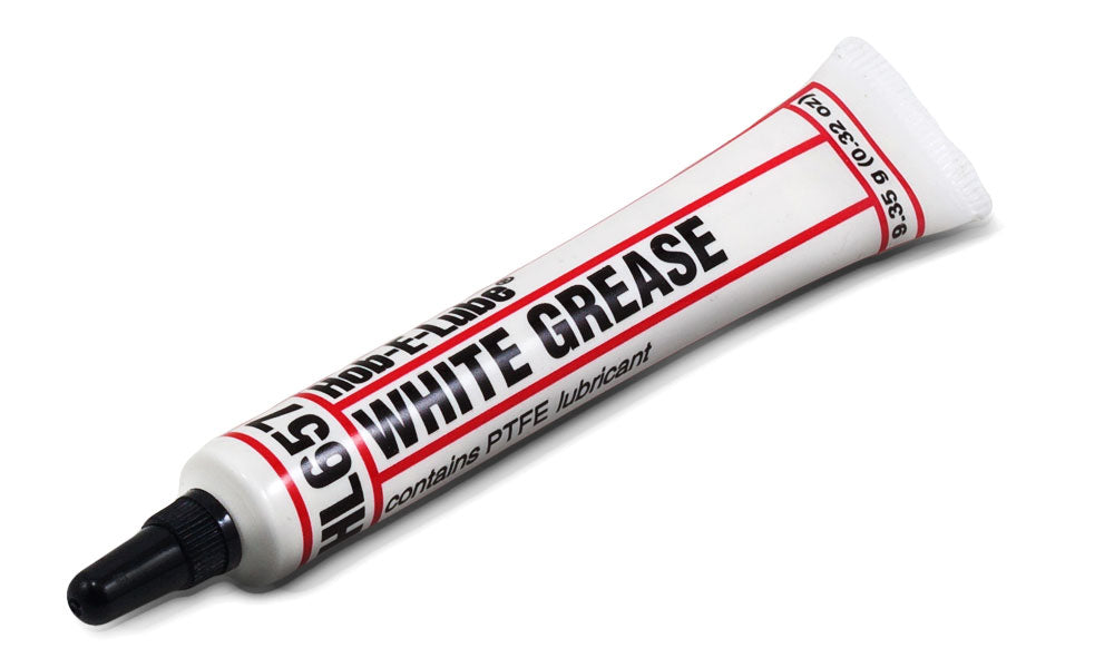 Woodland Scenics HL657 Hob-E-Lube White Grease tube, labeled PTFE lubricant