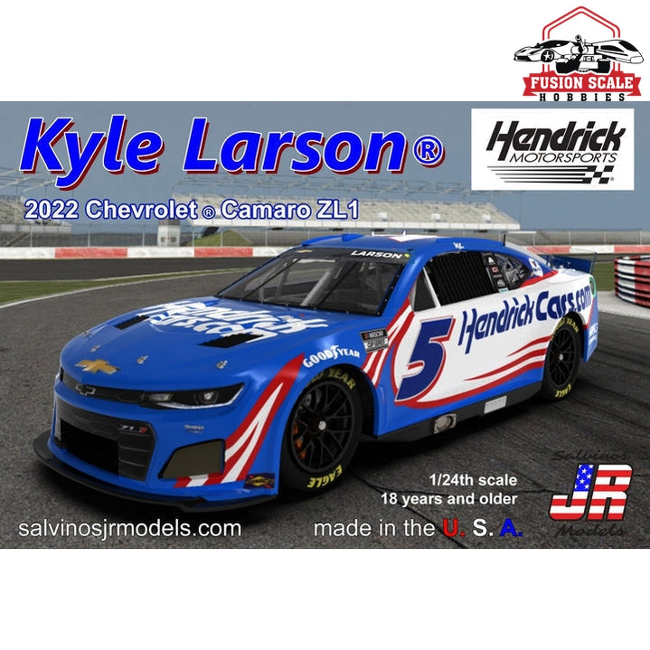 Salvinos JR Models Hendrick Motorsports 2022 Chevrolet ® Camaro Kyle Larson #5 primary HendrickCars.com livery — exact product reference