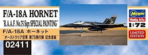 Hasegawa 02411, physical box end identifying kit 02411 and No.75 Squadron scheme