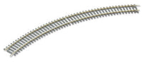 Peco ST-226 HO/OO Code100 curved track overhead view