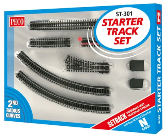 Peco ST-301 N Scale Code 80 Setrack Second Radius Starter Track Set package photograph