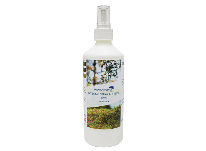 WSGL014 - WWScenics - Static Grass Layering Spray Adhesive 500ml — exact WWScenics product image