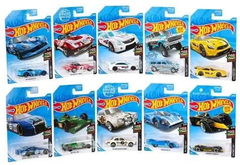 Muncle Mikes Monthly Hot Wheels 10 Pack poster featuring ten colorful diecast cars and bold retro text in a vintage comic style