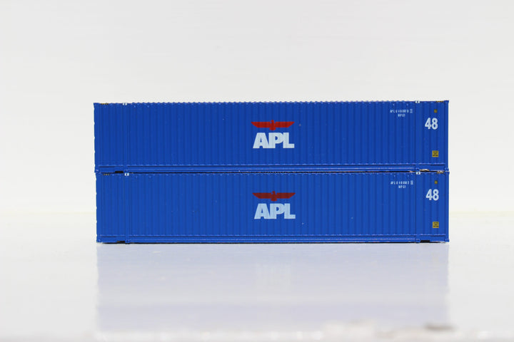 APL 48' HC 3-42-3 corrugated containers with Magnetic system, FIRST TIME IN N SCALE. JTC # (485001) exact product view 1