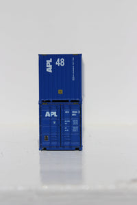 APL 48' HC (vertical logo) 3-42-3 corrugated containers with Magnetic system, FIRST TIME IN N SCALE. JTC # (485008) exact product view 2