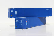 APL 48' HC (vertical logo) 3-42-3 corrugated containers with Magnetic system, FIRST TIME IN N SCALE. JTC # (485008) exact product view 3