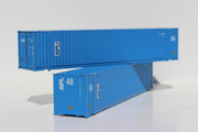 APL 48' HC (vertical logo, faded paint) 3-42-3 corrugated containers with Magnetic system, FIRST TIME IN N SCALE. JTC # (485015) exact product view 3