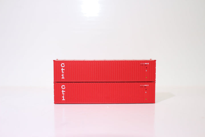 CTI 40' Standard height (8'6")  3-P-42-P-3 Panel side square corrugations containers. JTC # (405602) exact product view 1