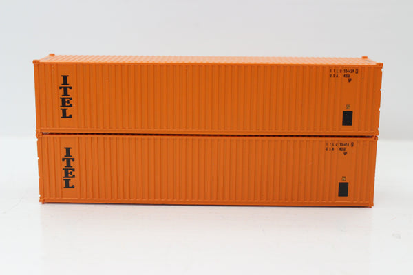 ITEL 40' Standard height (8'6")  3-P-42-P-3 Panel side square corrugations containers.  JTC # (405607) exact product view 1