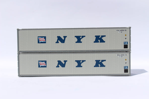 NYK (Flag & initials) 40' Standard height (8'6") Smooth-side containers. (405656) exact product view 1