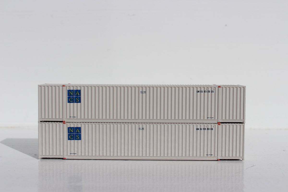 UMXU- UMAX PATCH of a faded ex-NACS 53' HIGH CUBE, 6-42-6 corrugated containers with Magnetic system, Corrugated-side. JTC #535039 (535039) exact product view 1