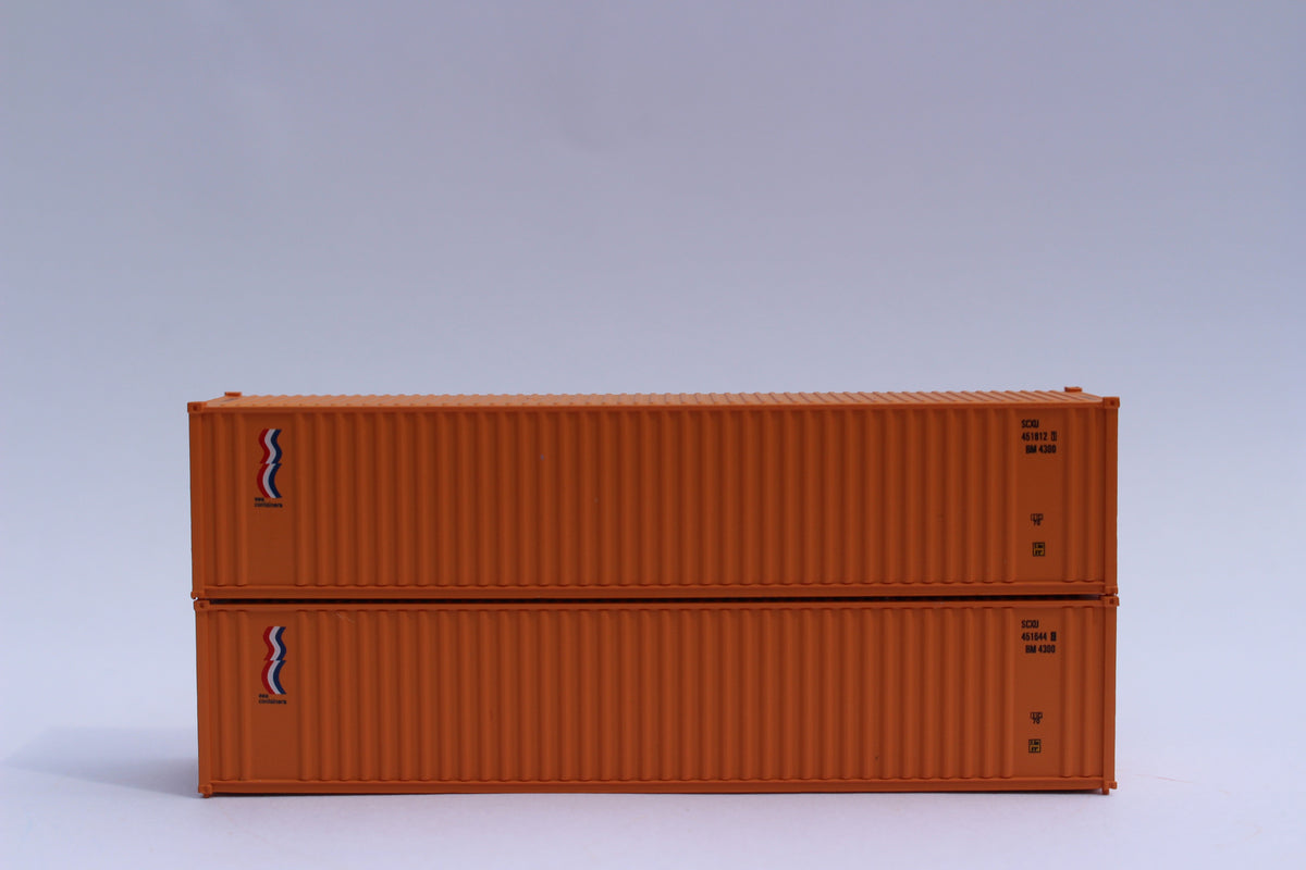 SEA CONTAINERS - JTC # 405509 40' Standard height (8'6") corrugated PANEL side steel containers (405509) exact product view 1
