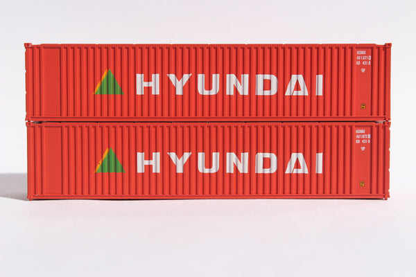HYUNDAI (early) 40' Std. Height 2-P-44-P-2 'Square Corrugated' side containers JTC # (405557) exact product view 1