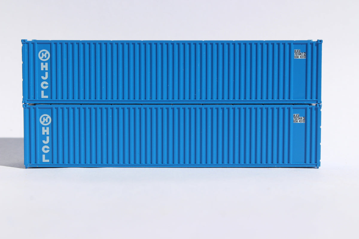 HANJIN (early) 40' Std. Height 2-P-44-P-2 'Square Corrugated' side containers JTC # (405555) exact product view 1