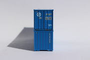 HANJIN (early) 40' Std. Height 2-P-44-P-2 'Square Corrugated' side containers JTC # (405555) exact product view 2