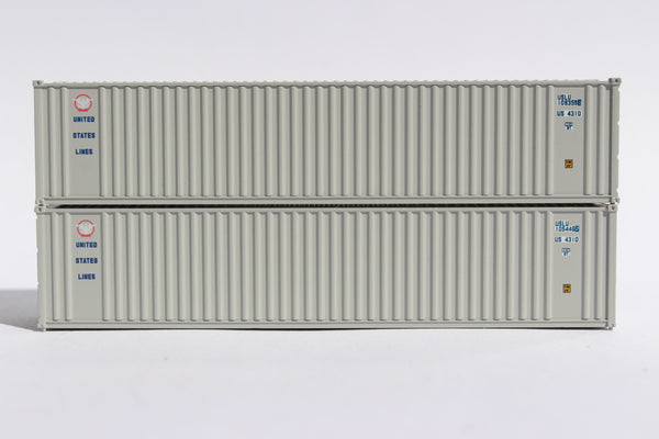 US LINES - JTC # 405507 40' Standard height (8'6") corrugated PANEL side steel containers (405507) exact product view 1