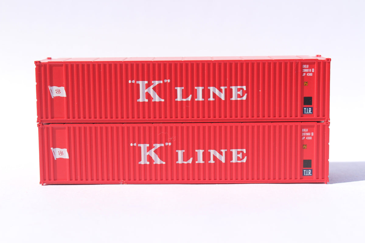 K-LINE (early) 40' Std. Height 2-P-44-P-2 'Square Corrugated' side containers JTC # (405558) exact product view 1