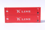 K-LINE (early) 40' Std. Height 2-P-44-P-2 'Square Corrugated' side containers JTC # (405558) exact product view 1