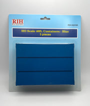 Rock Island Hobby HO 032105 40' Container, Dark Blue (3-Pack) — exact product view