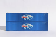 CMA CGM (Globe logo) JTC # 405305 40' Standard height (8'6") corrugated side steel containers (405305) exact product view 1