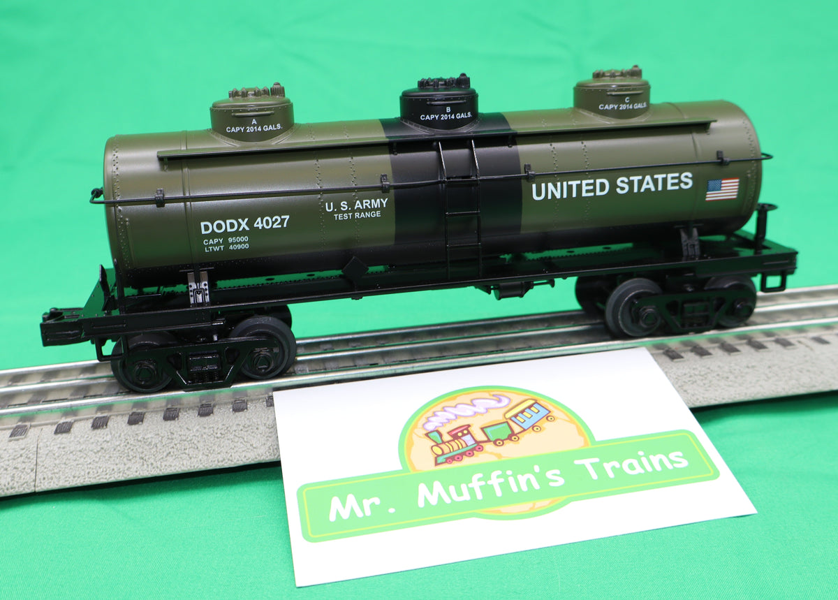 MTH RailKing U.S. Army 3-Dome Tank Car DODX 4027