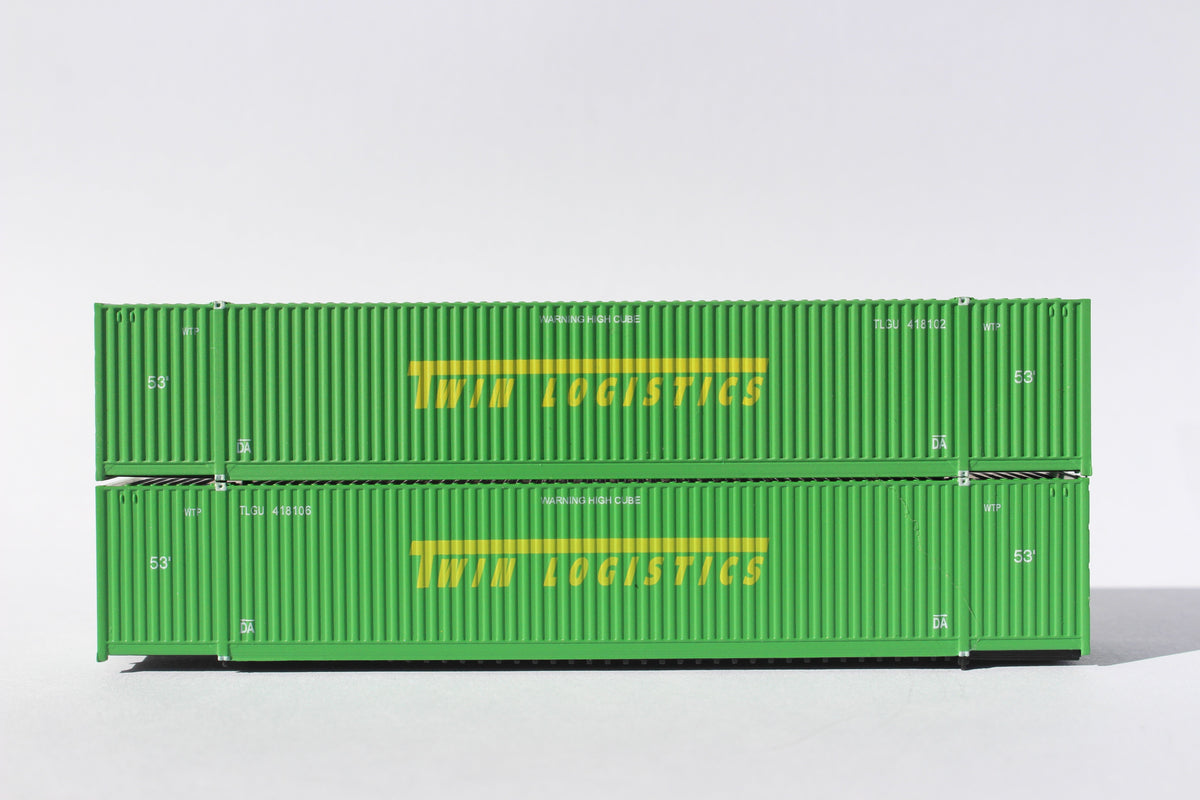 Twin Logistic 53' HIGH CUBE 8-55-8 corrugated containers. JTC # (537013) exact product view 1