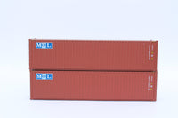 MOL – brown w/ MOL initials Logo– 40' HIGH CUBE containers with Magnetic system, Corrugated-side. JTC # (405086) exact product view 4