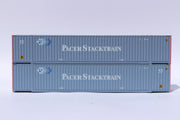 PACER 53' faded light blue HIGH CUBE 6-42-6 corrugated containers with Magnetic system, Corrugated-side. JTC # (535022) exact product view 1