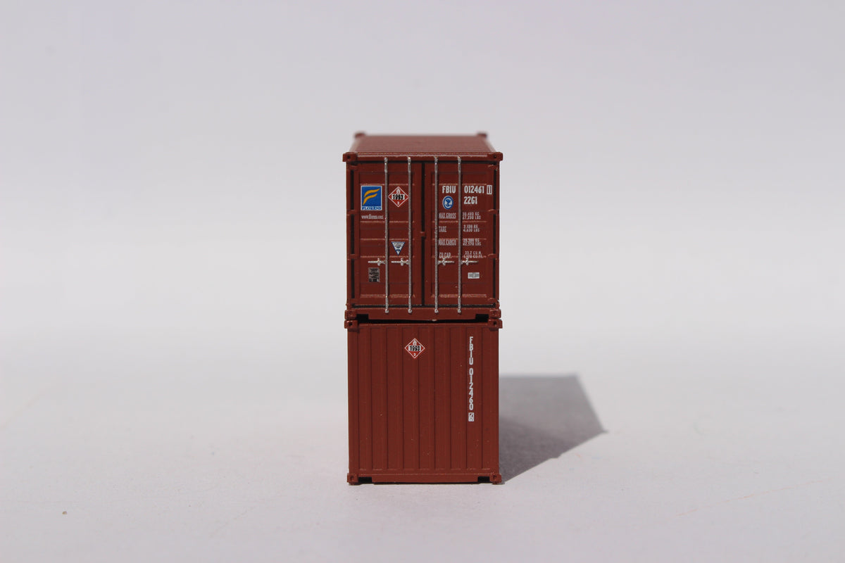Florens w/Hazard Stickers 20' Std. height containers with Magnetic system, Corrugated-side. JTC-205325 (205325) exact product view 1