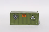 "VS" USMC (FMF) Fleet Marine Forces Storage container-Olive,  MILITARY SERIES 20' Std. height (SINGLE) container with Magnetic system, JTC-205706 (205706) exact product view 1