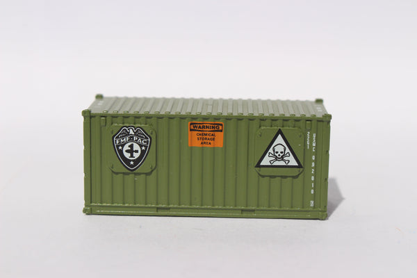 "VS" USMC (FMF) Fleet Marine Forces Storage container-Olive,  MILITARY SERIES 20' Std. height (SINGLE) container with Magnetic system, JTC-205706 (205706) exact product view 1