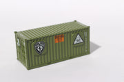 "VS" USMC (FMF) Fleet Marine Forces Storage container-Olive,  MILITARY SERIES 20' Std. height (SINGLE) container with Magnetic system, JTC-205706 (205706) exact product view 3