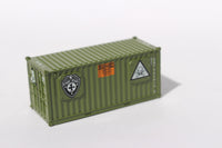 "VS" USMC (FMF) Fleet Marine Forces Storage container-Olive,  MILITARY SERIES 20' Std. height (SINGLE) container with Magnetic system, JTC-205706 (205706) exact product view 3